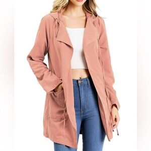 Love Tree Women's  Hooded Lightweight Clay Parka Jacket size S